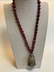 Jhumka Silk Sari Bead Necklace