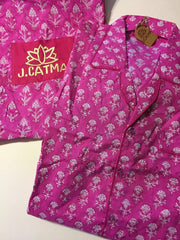 Cotton Hand Block Printed Pajama Set
