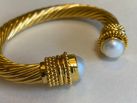 Mod Bangle Bracelet- Pearl