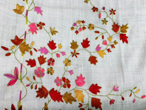 Embroidered Leaf Wrap