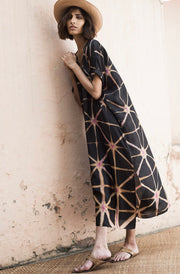 Itajime Silk Column Dress
