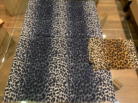 Leopard Fine Wool Scarf