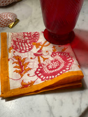 Cocktail Napkins - Mughal Flower Pattern