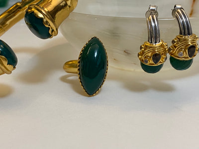 Mukta Green Onyx Ring