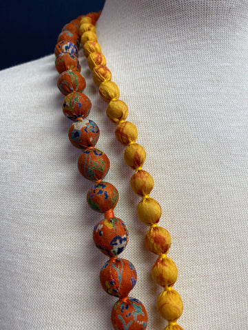 NEW! Silk Sari Bead 2-string